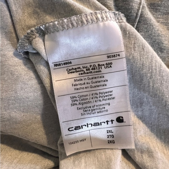 CARHARTT FORCE® RELAXED FIT MIDWEIGHT LONG-SLEEVE QUARTER-ZIP MOCK-NECK 2X-LARGE - Picture 8 of 10